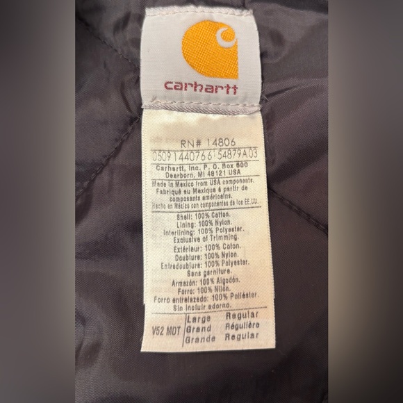 Vintage Carhartt Vest Mens Size Large V52 MDT Navy Blue Faded Zip Up RARE - Picture 7 of 16